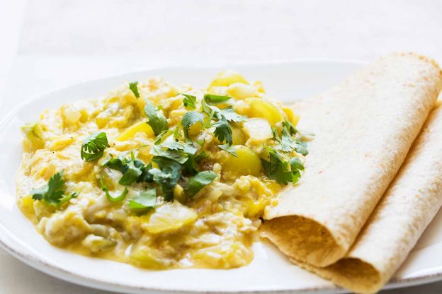 Tomatillo Scrambled Eggs