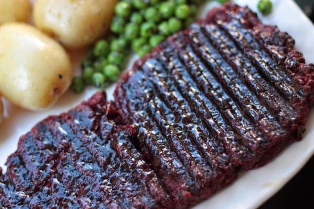 BBQ Beetroot Seitan Steaks