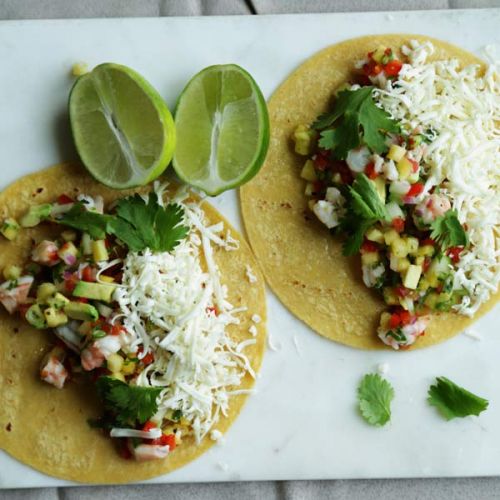 Shrimp ceviche tacos