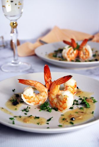 Marinated Shrimp with Champagne Beurre Blanc