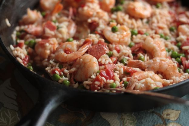 Shrimp paella