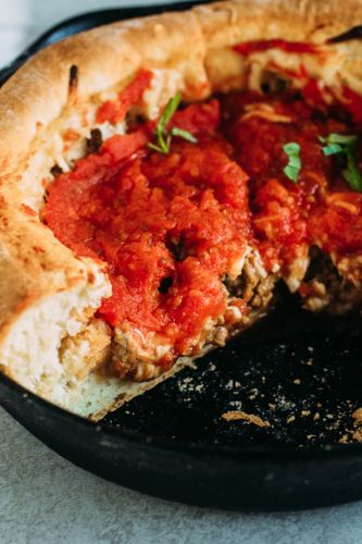 Skillet Deep Dish Pizza