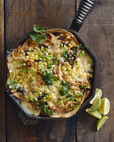 Skillet Chipotle Chicken Enchilada Bake