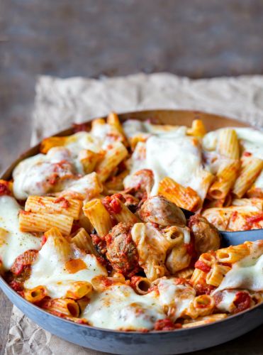 Skillet Meatball Pasta