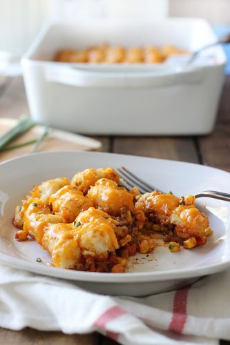 Sloppy Joe tater tot casserole