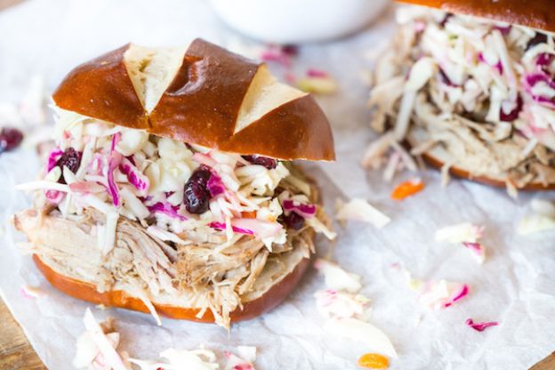 Slow Cooked Cider Pulled Pork with Cider Barbecue Sauce