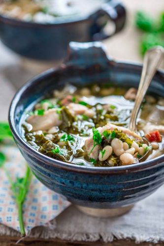 Slow cooker white bean and ham stew