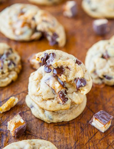 Snickers chocolate chip cookies