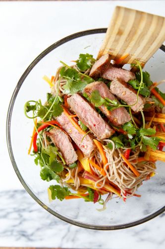 Soba Noodle Steak Salad