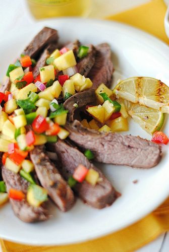 Southwest Steak with Peach Salsa