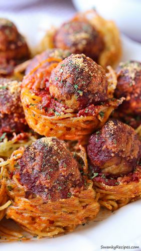 Spaghetti Meatball Bites