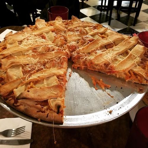 Spaghetti pizza pie