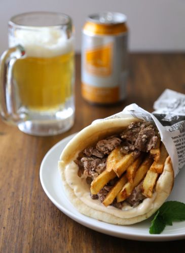 Spiced lamb gyros