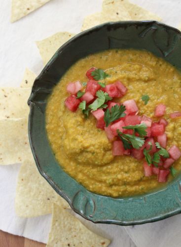 Spiced watermelon hummus