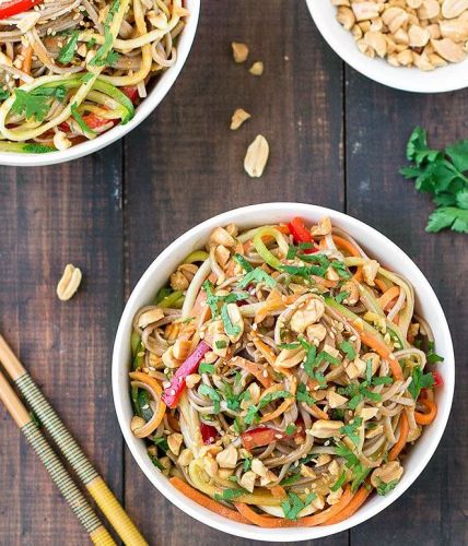 Spicy Peanut Soba Noodles