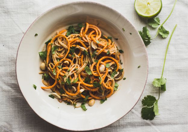 Spicy Peanut Sweet Potato Soba Noodles