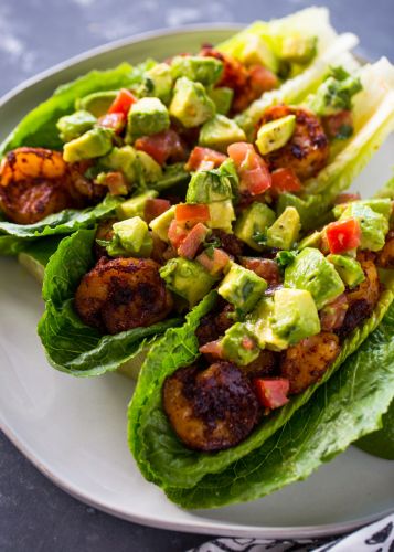 Spicy Shrimp Taco Lettuce Wraps