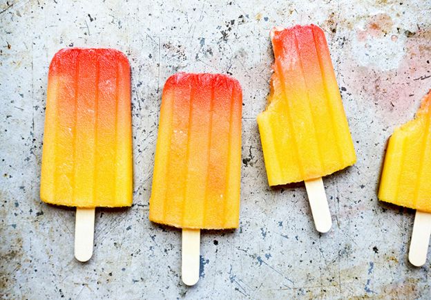 Spicy Tequila Sunrise Popsicles