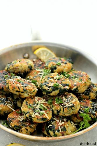 Spinach And Garlic Potato Patties