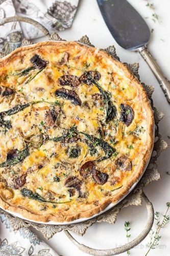 Spinach and Mushroom Quiche