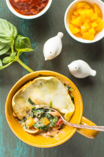 Spinach Ricotta Lasagna in a Mug