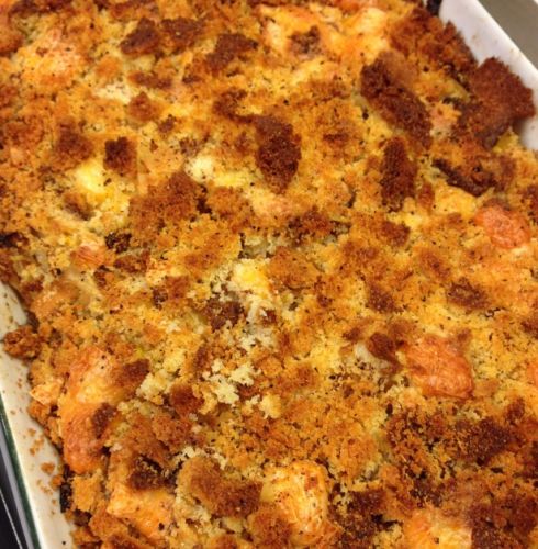 Cabbage Squash Cornbread Casserole