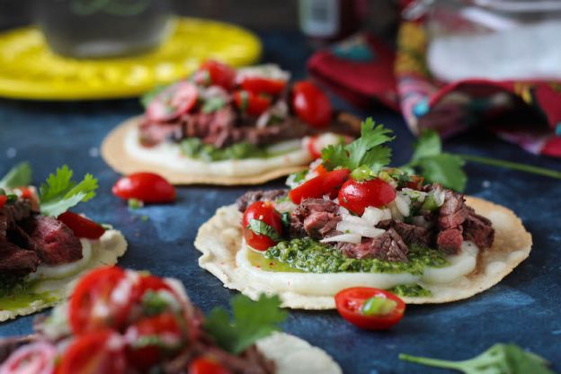 Chimichurri Steak Tostadas