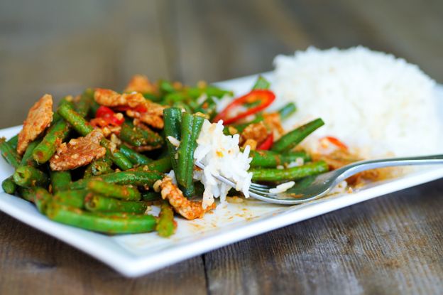 Stir Fried Pork and Green Beans with Chili Paste