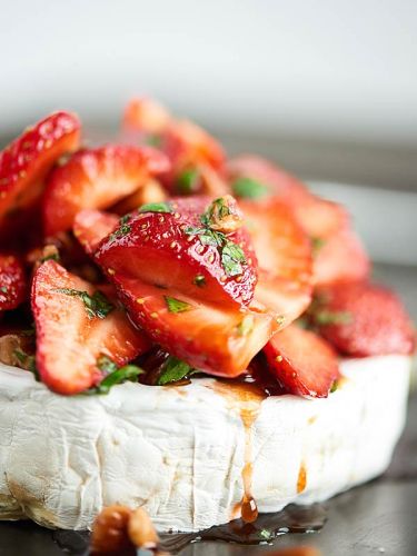 Strawberry baked Brie