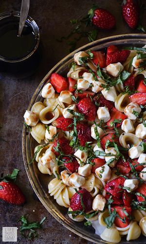 Strawberry Caprese Pasta Salad