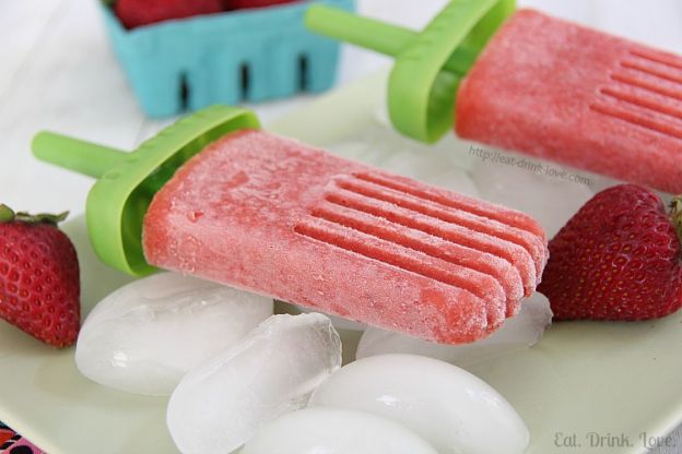 Strawberry Daquiri Popsicles