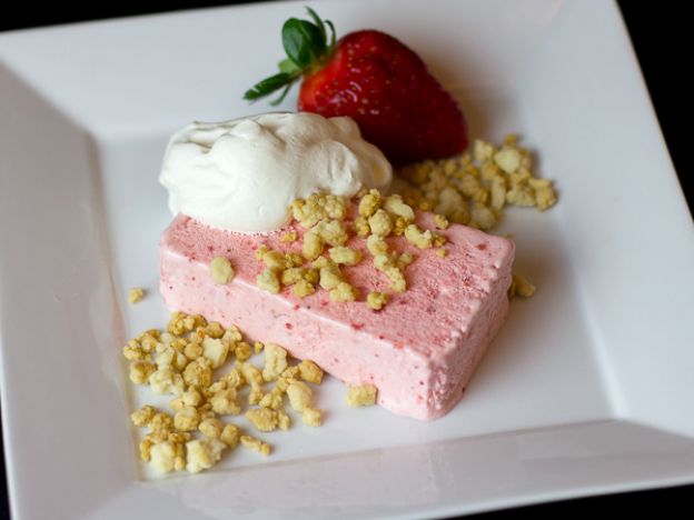 Strawberry mousse terrine