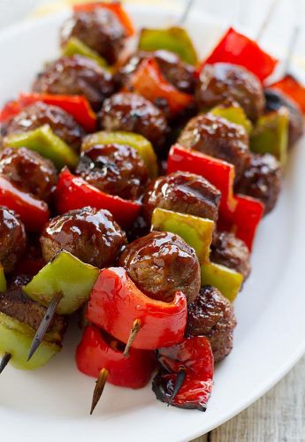 Sweet And Sour Meatball Skewers