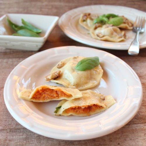 Sweet potato ravioli