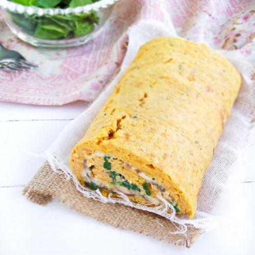 Sweet Potato Roulade With Spinach