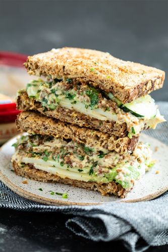 Tabbouleh Hummus Avocado Sandwich