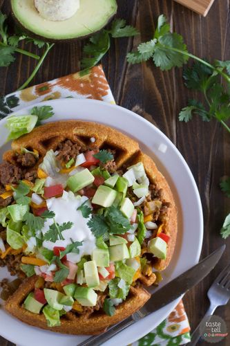 Taco Cornbread Waffles