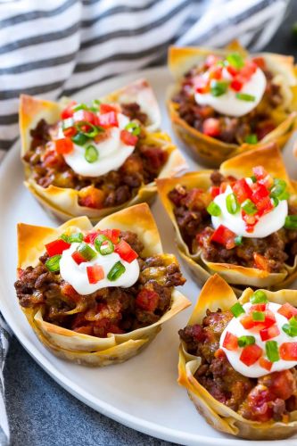 Taco Cups with Beef and Cheese