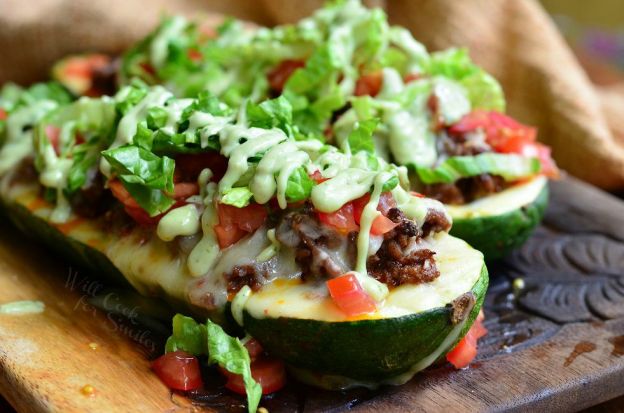 Taco Stuffed Zucchini Boats