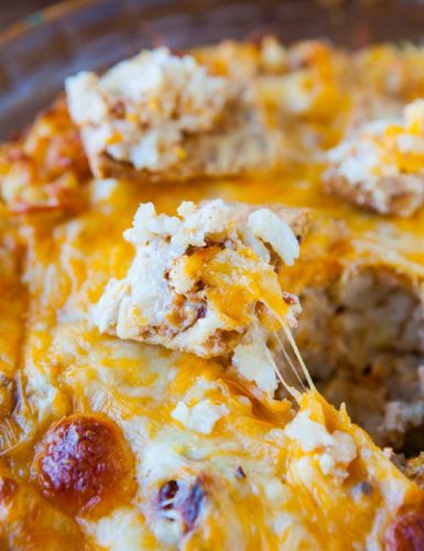 Loaded baked tater tot dip