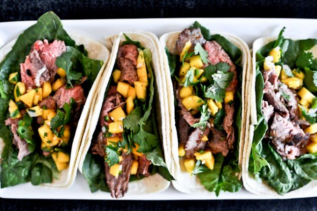 Thai beef tacos