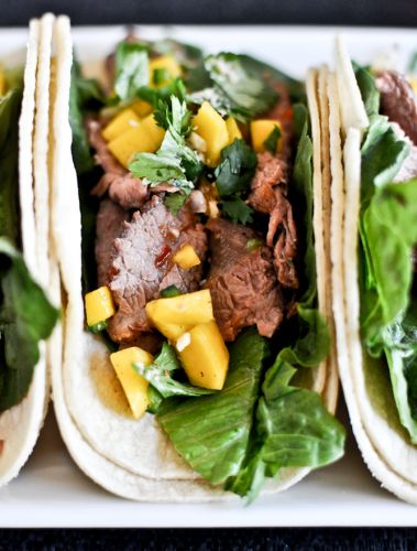 Thai beef tacos