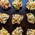 Thai Chicken Salad Wonton Cups with Peanut Sauce Dressing