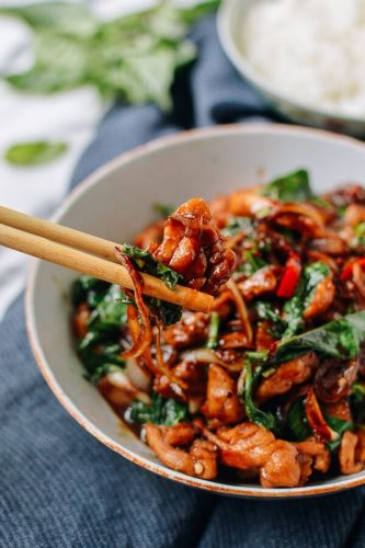 Thai Chicken Stir Fry with Basil & Mint