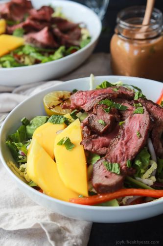 Thai Steak Salad with Spicy Peanut Dressing