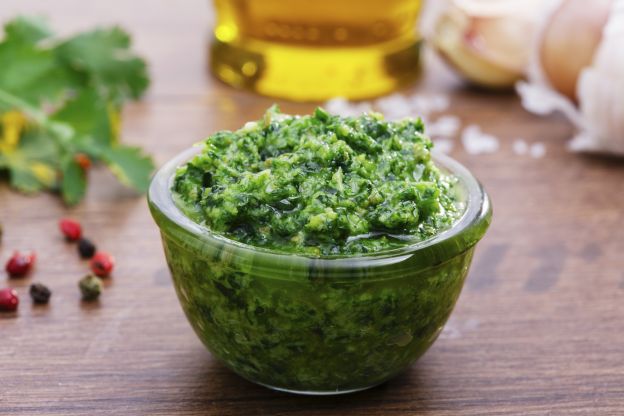 Cilantro & garlic salsa verde