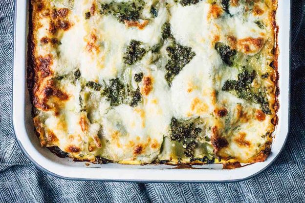 Three Cheese Pesto Lasagna