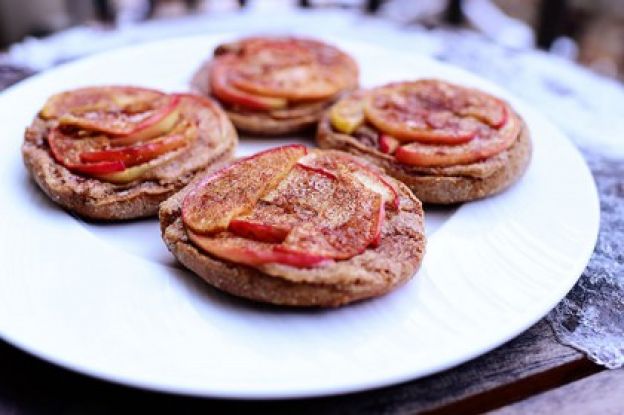 Toasted Apple Peanut Butter English Muffins