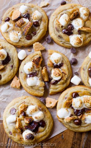 Toasted S’more Chocolate Chip Cookies