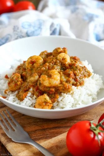 Tomato Salsa Shrimp and Rice